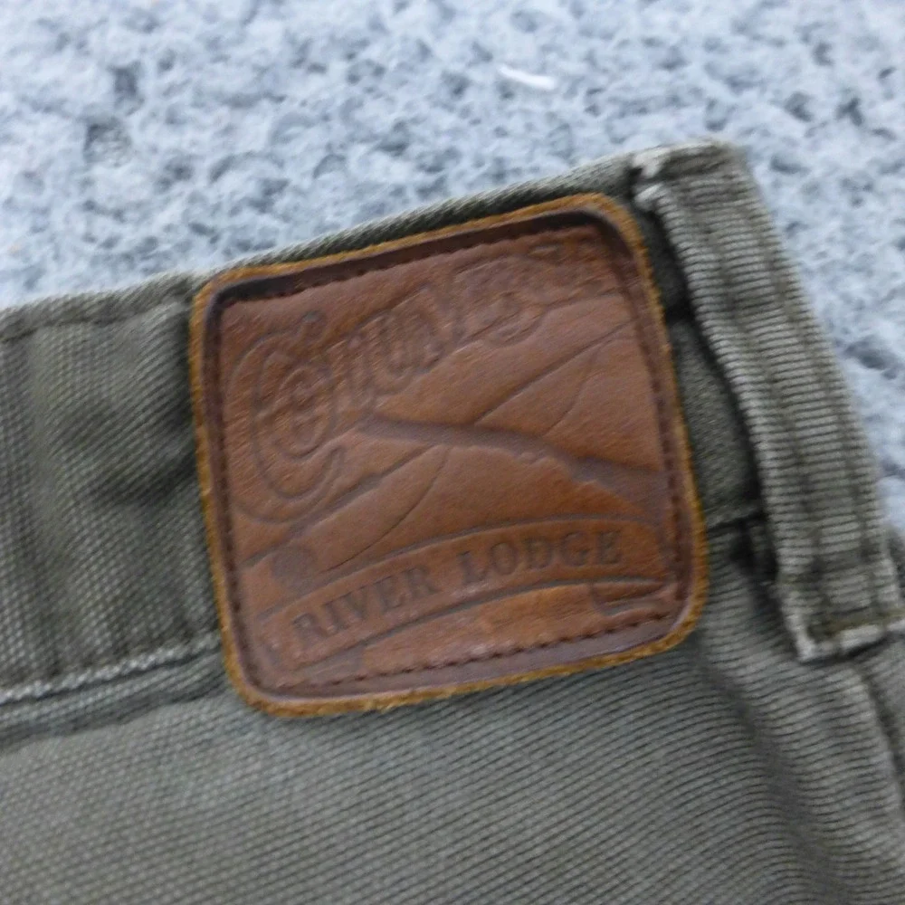 Columbia River Lodge Canvas Utility Pants Mens 38x30 Olive Green Cotton